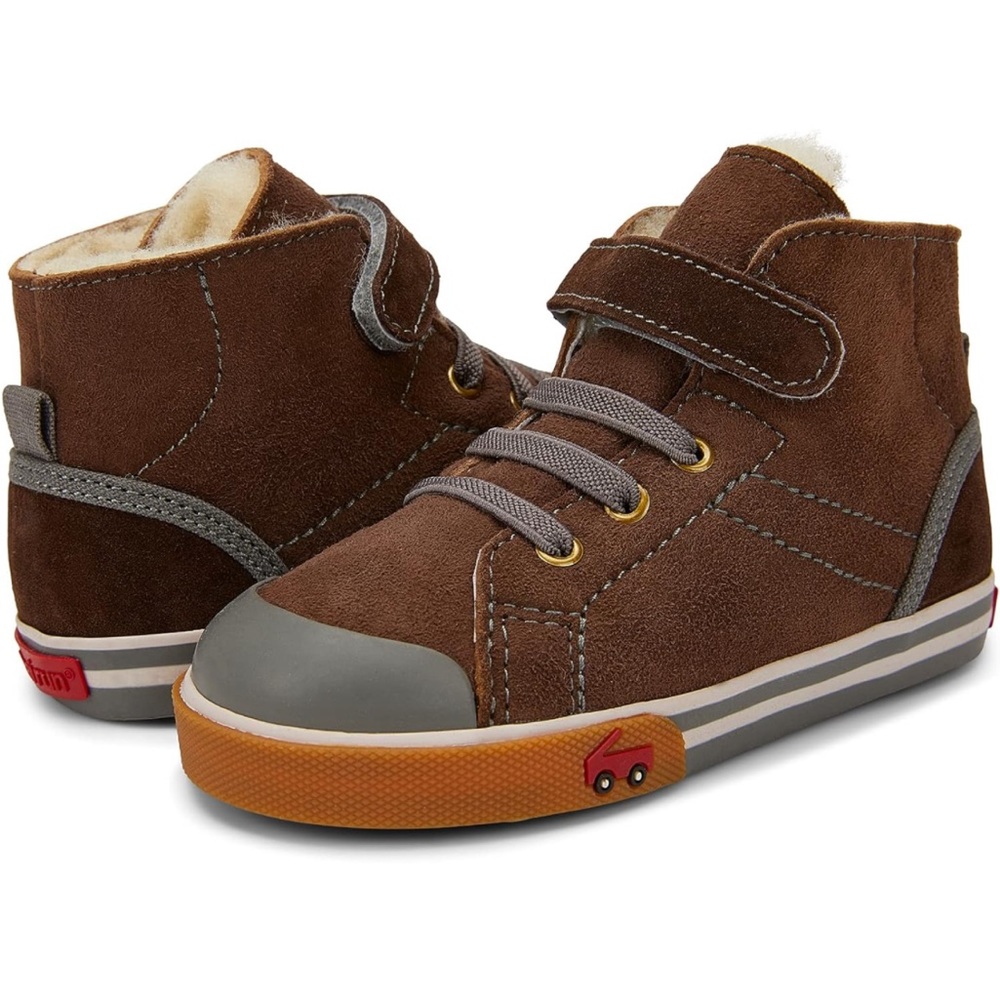 See Kai Run Devon Brown Shearling Sneaker